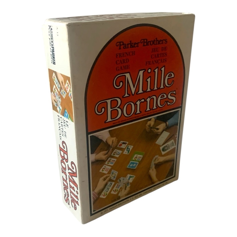 VTG 1971 MILLE BORNES Parker Brothers French Card Game Complete